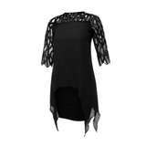 Women's Plus Size Lace Mesh Midi Dress - Black - Evening Dress - 6XL - Chiffon/Lace - image 34