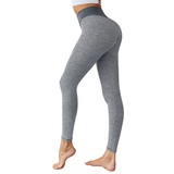 Women's Soft High Waist Yoga Pants - Gray - Yoga Fitness Pants - XXL - Spandex / Polyester - image 34