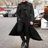 Funki Buys | Jackets | Men's Long Windbreak Trench Coat - Black - Windbreak Jacket / XXL / Polyester - image 2