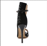 Women's Diamante Studded High Stilettos - Black - Diamante Stilettos - 43 B - PU Leather - image 21