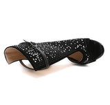 Women's Diamante Studded High Stilettos - Black - Diamante Stilettos - 43 B - PU Leather - image 17