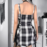 Women's Fairy Grunge Plaid Mini Dress - White - Mini Dress - XXXL - Polyester - image 41
