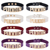 Unisex Gothc Puddin Choker Necklace - Black - 1 / Buckle / 17.32 x 0.78" / Necklace - M - PU Leather - image 1
