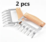 Meat Shredding Tools Forks Claws - Beige - 1 - Meat Bear Claws - 2 Pcs - Medium - Stainless Steel - image 26