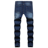 Men's Ripped Distressed Skinny Jeans - Black - Skinny Ripped Jeans - XXXL - Denim Polyester - image 9