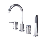 Bath Taps Luxury Brass Bath Shower Set - Silver - Bath Faucet - Large - Stainless Steel - image 2