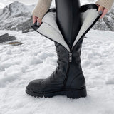 Women's Leather Winter Boots Sheep Skin - Black - Winter Boots - 12 B - Genuine Leather / Fleece - image 20