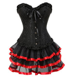Women's Pretty Tutu Bustier Corset Sets - Black - 1 / Set - 7XL - Polyester - image 10