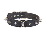 Women's Gothic Punk Cosplay Collars - Black 20 - Black 001 / Punk Gothic Choker - Medium - PU Leather - image 22