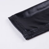 Women's Fitted Stretch Buckle Zip Pants - Black - 5 / Side Tie Pants - XL - Polyester - image 14