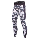 Men's Compression Running Cycling Tights - White/Black - KC210 / Fitness Pants - XXXL - Polyester Spandex - image 10