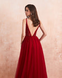 Women's Long Chiffon Tulle Prom Dress - Dark Gray - Dress - 22W - Chiffon/Tulle - image 21