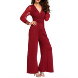 Women's Sassy Wide Leg Evening Pant Suit - Red - Wide Leg Evening Pant Suit - 3XL - Polyester Chiffon - image 6