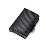 Men's Women's RFID Credit Card Holders - Black - Carbon Fiber - 3.74 x 2.55 x 0.59" - PU Leather - image 9
