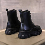 Funki Buys | Boots | Women's Lace-up Chunky Combat Boots - Black - Ankle / With Plush Inner / 43 B / PU Leather - image 33