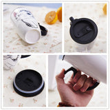 Large 20oz Ceramic Cat Mug + Spoon Lid - White - Pattern 1 / Cat Mug - 20oz - Porcelain - image 19