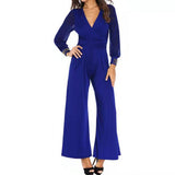 Women's Sassy Wide Leg Evening Pant Suit - Blue - Wide Leg Evening Pant Suit - 3XL - Polyester Chiffon - image 4