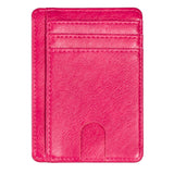 Unisex Slim RFID Leather Card Cases - Black - 3 - Card Holder Wallet - 4.53 x 3.15 x 0.2'' - PU Leather - image 33