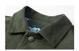 Men's Military Warm Zip Up Cotton Jacket - Khaki - Military Jacket - 8XL - Polyester Cotton - image 16