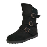 Funki Buys | Boots | Women's Buckled Suede Snow Ankle Boots - Gray : Suede Ankle Boot / 43 B / PU Suede Leather - image 44
