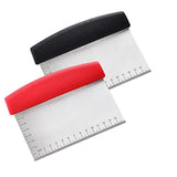 Funki Buys | Cooking Scrapers | Cake, Pastry, D... - Black - Dough Cutter / 5.90" x 4.72" x 0.98" / Stainless Steel - image 1