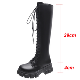 Funki Buys | Boots | Women's Knee High Platform Knights Boots - Black : Long Knee High Boots / 43 B / PU Leather - image 16