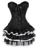 Women's Pretty Tutu Bustier Corset Sets - Black - 1 / Set - 7XL - Polyester - image 12
