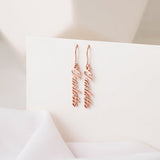 Funki Buys | Earrings | Custom Name Initi... - Custom SMTER01-AB  Font / Silver Color - Earrings / Stainless Steel - image 49