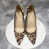 Women's High Animal Print Stilettos Flock - Green - 1 / 12cm / Stilettos - 42 B - PU Suede Leather - image 24