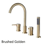 Bath Taps Luxury Brass Bath Shower Set - Gold - 1 / Brushed / Bath Faucet - Large - Stainless Steel - image 12