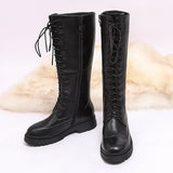 Women's Leather Winter Boots Sheep Skin - Black - Winter Boots - 12 B - Genuine Leather / Fleece - image 7