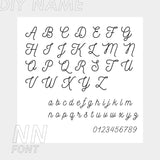 Funki Buys | Earrings | Custom Name Initi... - Custom SMTER01-AB  Font / Silver Color - Earrings / Stainless Steel - image 29