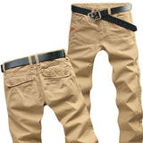 Men's Slim Fit Cargo Pant Mid-Waist Jeans - Army Green - Pants - 40 - Polyester Denim - image 3