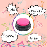 Recordable Button Learning Aid for Kids, Pets - Blue - Recordable Button - 3.5 x 1.7" - ABS Plastic - image 2