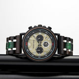 Men's Wooden Quartz Wrist Stop Watch - Blue/Black - E03-1 / Wood Watch - Wood/Stainless Steel - image 38