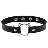 Women's Gothic Punk Cosplay Collars - Black 18 - Cat / Punk Gothic Choker - Medium - PU Leather - image 18