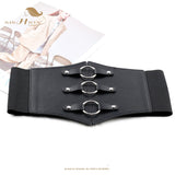 Women's Under Bust Waist Cincher Belts - Black - Round - Waist 60-80cm - PU Leather - image 6