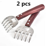 Meat Shredding Tools Forks Claws - Red - 1 - Meat Bear Claws - 2 Pcs - Medium - Stainless Steel - image 5