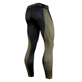 Men's Compression Running Cycling Tights - Green - KC215 / Fitness Pants - XXXL - Polyester Spandex - image 22