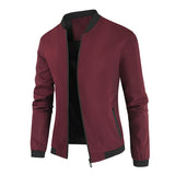 Men's Smart Stand Collar Dress Jacket - Black - Jacket - 8XL - Polyester - image 5