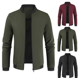 Men's Smart Stand Collar Dress Jacket - Black - Jacket - 8XL - Polyester - image 16