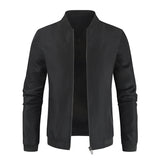 Men's Smart Stand Collar Dress Jacket - Black - Jacket - 8XL - Polyester - image 22