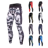 Men's Compression Running Cycling Tights - Green - KC215 / Fitness Pants - XXXL - Polyester Spandex - image 21