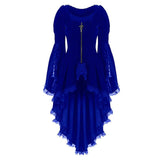 Women's Medieval Gothic Lace Dress - Blue - Gothic Dress - 5XL - Polyester - image 4