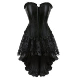 Women's Victorian Gothic Corset Skirt Set - Silver - 1 /  Corset Skirt Set - 6XL - Polyester - image 21