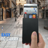 Unisex Slim RFID Pop Up Card Case - Grey - Pop Up Card Holder - 3.74 x 2.56 x 0.31" - Aluminum/ABS - image 23