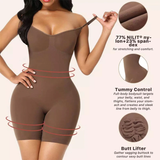 Women's Seamless Bodysuit Shaper - Beige - Shapewear Body Shaper - 3XL - Spandex - image 14