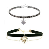 Women's Black Goth Choker Necklace - Black 1 - cn12x02 / Choker Necklace - Polyester/Lace/PU Leather - image 31