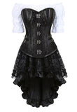 Women's Steampunk Top Corset Skirt Set - White - 1 / Steampunk / Shirt - 6XL - Polyester - image 25