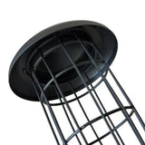 Metal Hanging Bird Seed Feeder - Black - Hanging Cage Bird Feeder - Medium - Metal - image 6